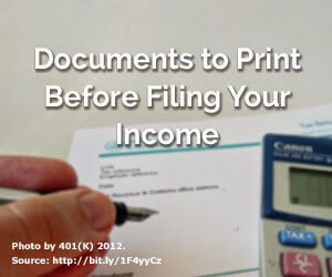 image from Documents to Print before Filing Your Income