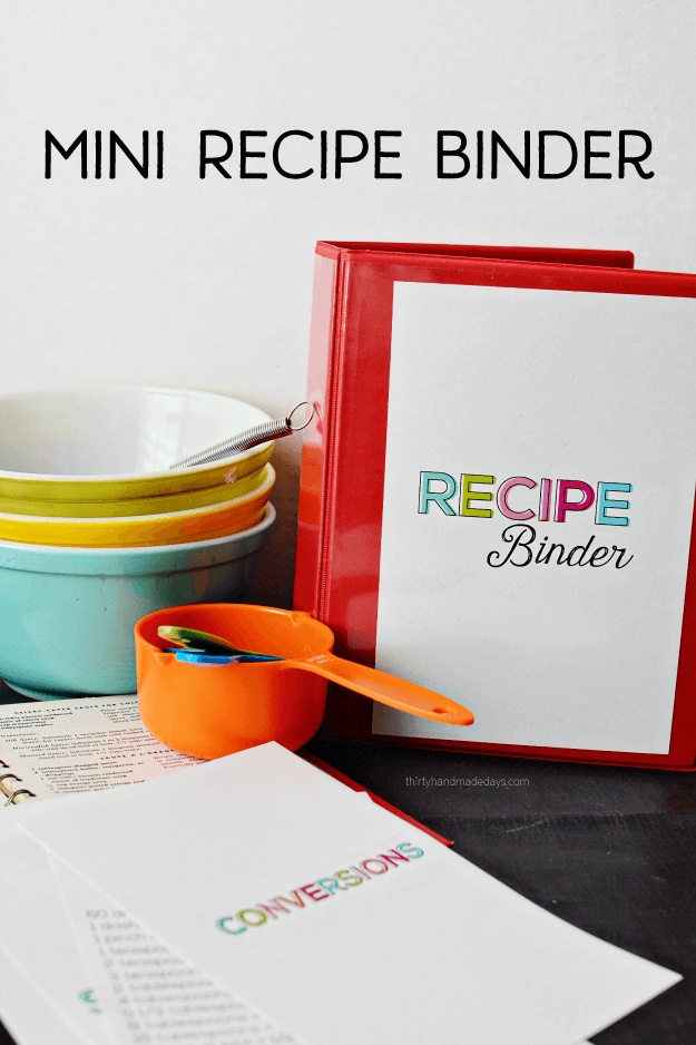 diy recipe binder 