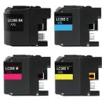 Brother LC20E Black &amp; Color 4-pack High Yield Ink Cartridges