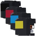 Brother LC103 XL Black &amp; Color 4-pack High Yield Ink Cartridges