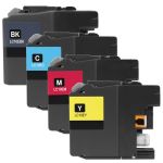 Brother LC10E Black &amp; Color 4-pack High Yield Ink Cartridges