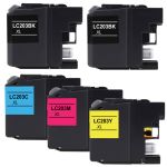 Brother LC203 Black &amp; Color 5-pack High Yield Ink Cartridges