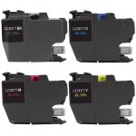 Brother LC3017 Black &amp; Color 4-pack High Yield Ink Cartridges