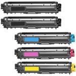 Brother TN221 Black &amp; TN225 Color 5-pack HY Toner Cartridges