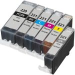 Canon PGI-220 &amp; CLI-221 Black &amp; Color 6-pack Ink Cartridges