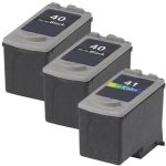 Canon PG-40 Black &amp; CL-41 Color 3-pack Ink Cartridges