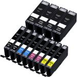Canon PGI-250XL &amp; CLI-251XL Black &amp; Color 12-pack HY Ink Cartridges