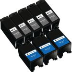 Dell (Series 21) Y498D Black &amp; Y499D Color 8-pack Ink Cartridges