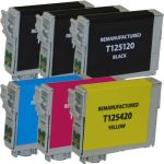 Epson 125 T125 Black &amp; Color 6-pack Ink Cartridges