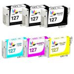 Epson 127 T127 Black &amp; Color 6-pack EHY Ink Cartridges