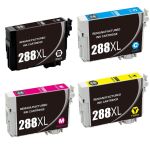 Epson 288XL T288XL Black &amp; Color 4-pack HY Ink Cartridges