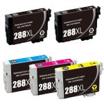 Epson 288XL T288XL Black &amp; Color 5-pack HY Ink Cartridges