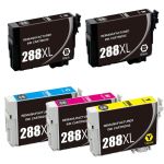 Epson 288XL T288XL Black &amp; Color 5-pack HY Ink Cartridges