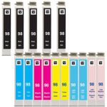Epson 98 99 T098 T099 Black &amp; Color 15-pack HY Ink Cartridges