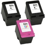 HP 62XL High Yield Black &amp; Color 3-pack Ink Cartridges