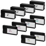 HP 711 Black &amp; Color 10-pack High Yield Ink Cartridges