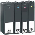 Lexmark 100XL Black &amp; Color 4-pack High Yield Ink Cartridges
