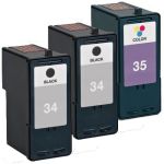 Lexmark #34 Black &amp; #35 Color 3-pack Ink Cartridges