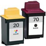 Lexmark #70 Black &amp; #20 Color 2-pack Ink Cartridges