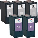 Lexmark #34 Black &amp; #35 Color 5-pack Ink Cartridges
