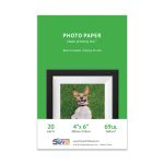 Premium Glossy Photo Paper, 4 x 6, 20 Sheet Pack, 260g, Resin Coated