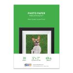 Premium Lustre Photo Paper, 5 x 7, 20 Sheet Pack, 260g, Resin Coated