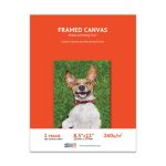 Premium 8.5 x 11 Cotton Canvas Inkjet Sheet (1 Sheet) + Canvas Frame