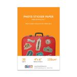 Premium Glossy Inkjet Photo Sticker Paper (4 x 6) 20 sheets - 135g