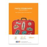 Premium Glossy Inkjet Photo Sticker Paper (5 x 7) 20 sheets - 135g