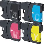 Brother LC65 Black &amp; Color 4-pack High Yield Ink Cartridges