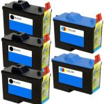 Dell (Series 2) 7Y743 Black &amp; 7Y745 Color 5-pack Ink Cartridges