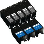 Dell (Series 22) T091N Black &amp; T092N Color 8-pack Ink Cartridges