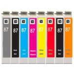 Epson 87 T087 Black &amp; Color 8-pack High Yield Ink Cartridges