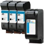 HP 45 Black &amp; HP 23 Color 4-pack Ink Cartridges