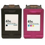 HP 61XL High Yield Black &amp; Color 2-pack Ink Cartridges