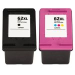 HP 62XL High Yield Black &amp; Color 2-pack Ink Cartridges