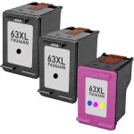 HP 63XL High Yield Black &amp; Color 3-pack Ink Cartridges