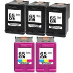 HP 65XL High Yield Black &amp; Color 5-pack Ink Cartridges