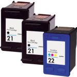 HP 21 Black &amp; HP 22 Color 3-pack Ink Cartridges