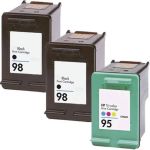 HP 98 Black &amp; HP 95 Color 3-pack Ink Cartridges