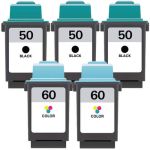 Lexmark #50 Black &amp; #60 Color 5-pack Ink Cartridges