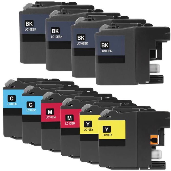 Brother LC10E Black & Color 10-pack High Yield Ink Cartridges