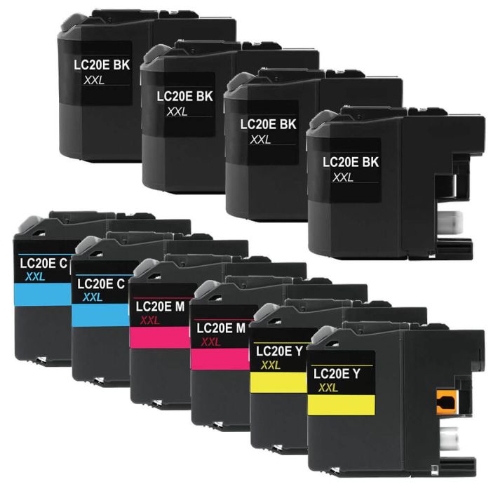 Brother LC20E Black & Color 10-pack High Yield Ink Cartridges