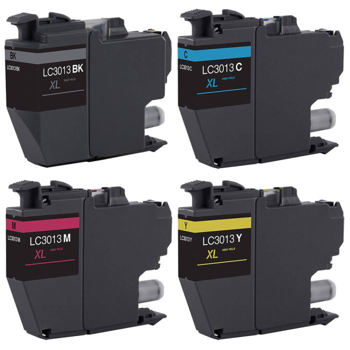 Brother LC3013 Black & Color 4-pack High Yield Ink Cartridges