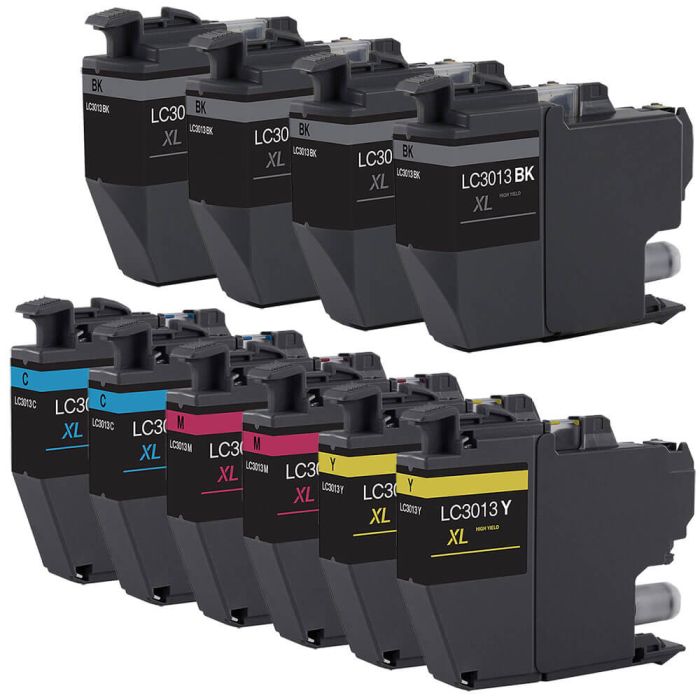 Brother LC3013 Black & Color 10-pack High Yield Ink Cartridges