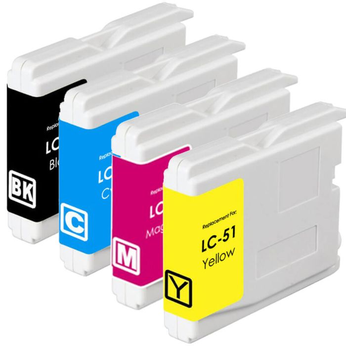 Brother LC51 Black & Color 4-pack Ink Cartridges