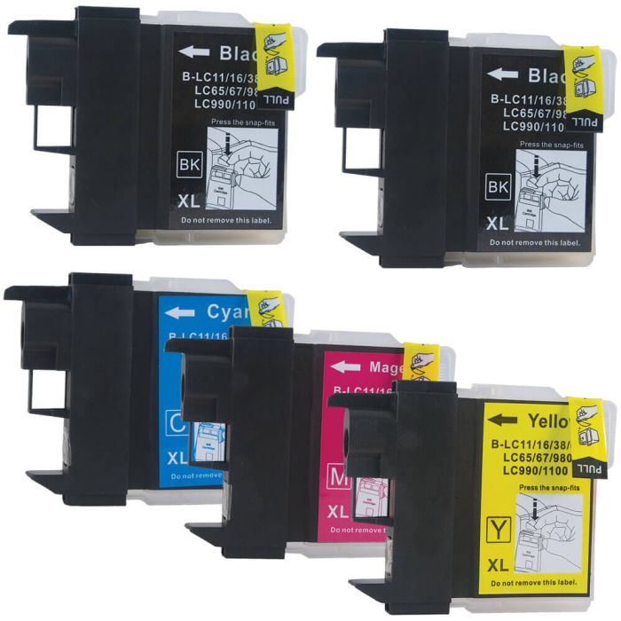 Brother LC61 Black & Color 5-pack Ink Cartridges