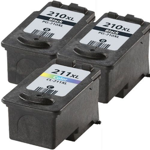 Canon PG-210XL Black & CL-211XL Color 3-pack High Yield Ink Cartridges
