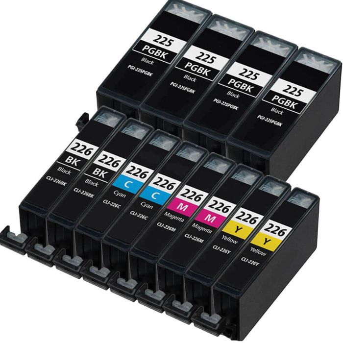 Canon PGI-225 & CLI-226 Black & Color 12-pack Ink Cartridges