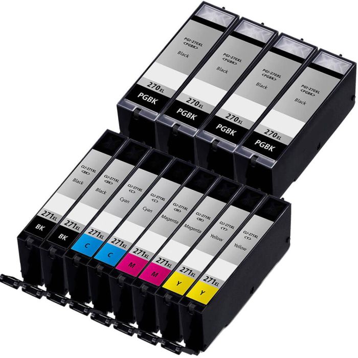 Canon PGI-270XL & CLI-271XL Black & Color 12-pack HY Ink Cartridges